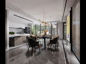 modern restaurant Modelo 3D