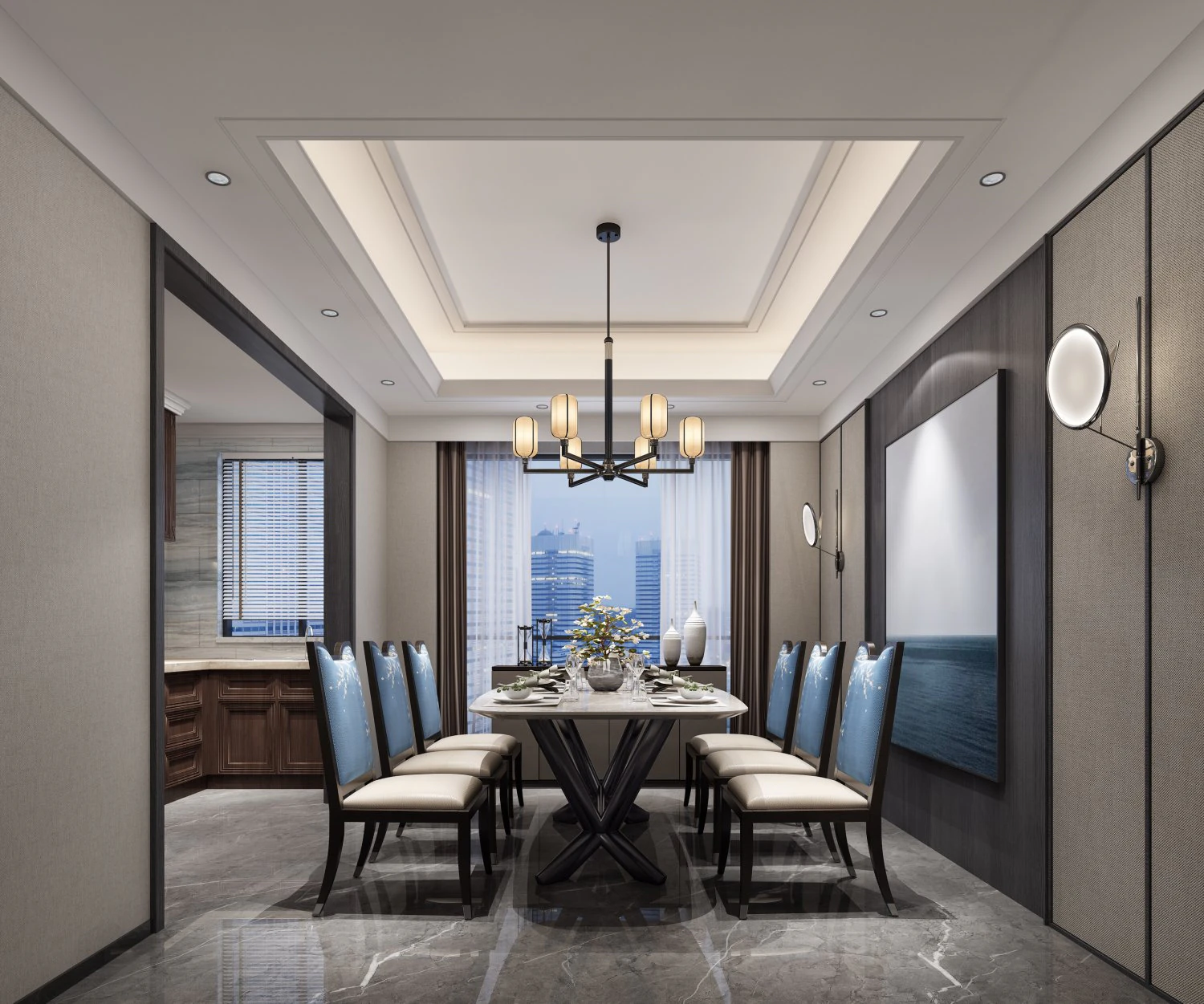 modern restaurant 3D Model .c4d .max .obj .3ds .fbx .stl .blend 