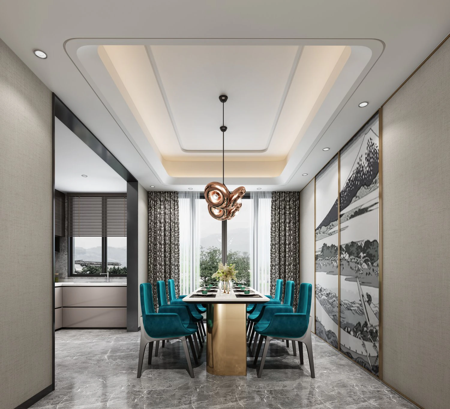 modern restaurant 3D Model .c4d .max .obj .3ds .fbx .stl .blend 