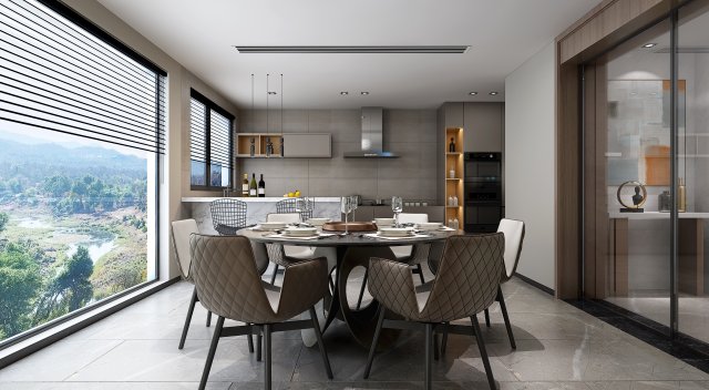 modern restaurant 3D Модель .c4d .max .obj .3ds .fbx .stl .blend