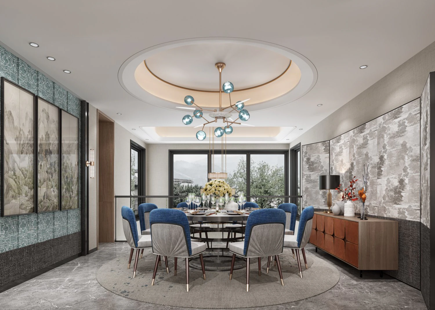 restaurante moderno Modelo 3D .c4d .max .obj .3ds .fbx .stl .blend 