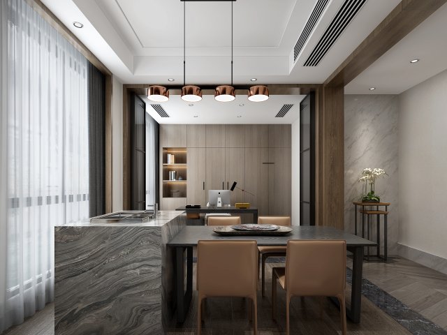 modern restaurant 3D Model .c4d .max .obj .3ds .fbx .stl .blend