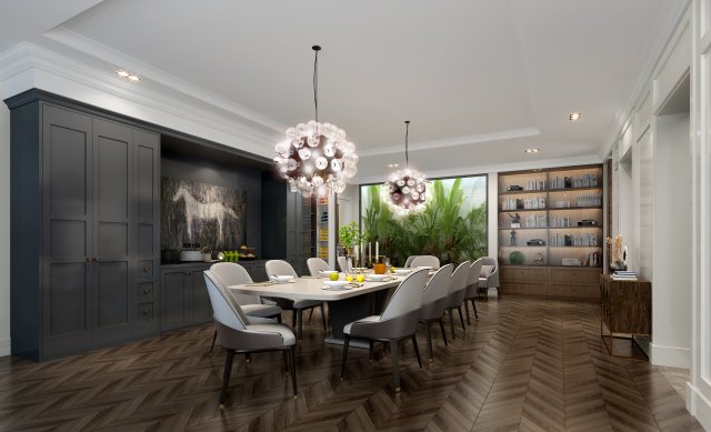 modern restaurant 3D Model .c4d .max .obj .3ds .fbx .stl .blend 