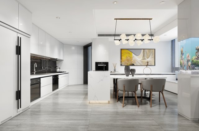 modern restaurant 3D 모델 .c4d .max .obj .3ds .fbx .stl .blend