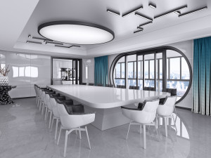 modern restaurant Modelo 3D