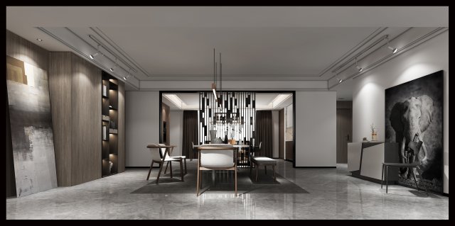 modern restaurant 3D Model .c4d .max .obj .3ds .fbx .stl .blend