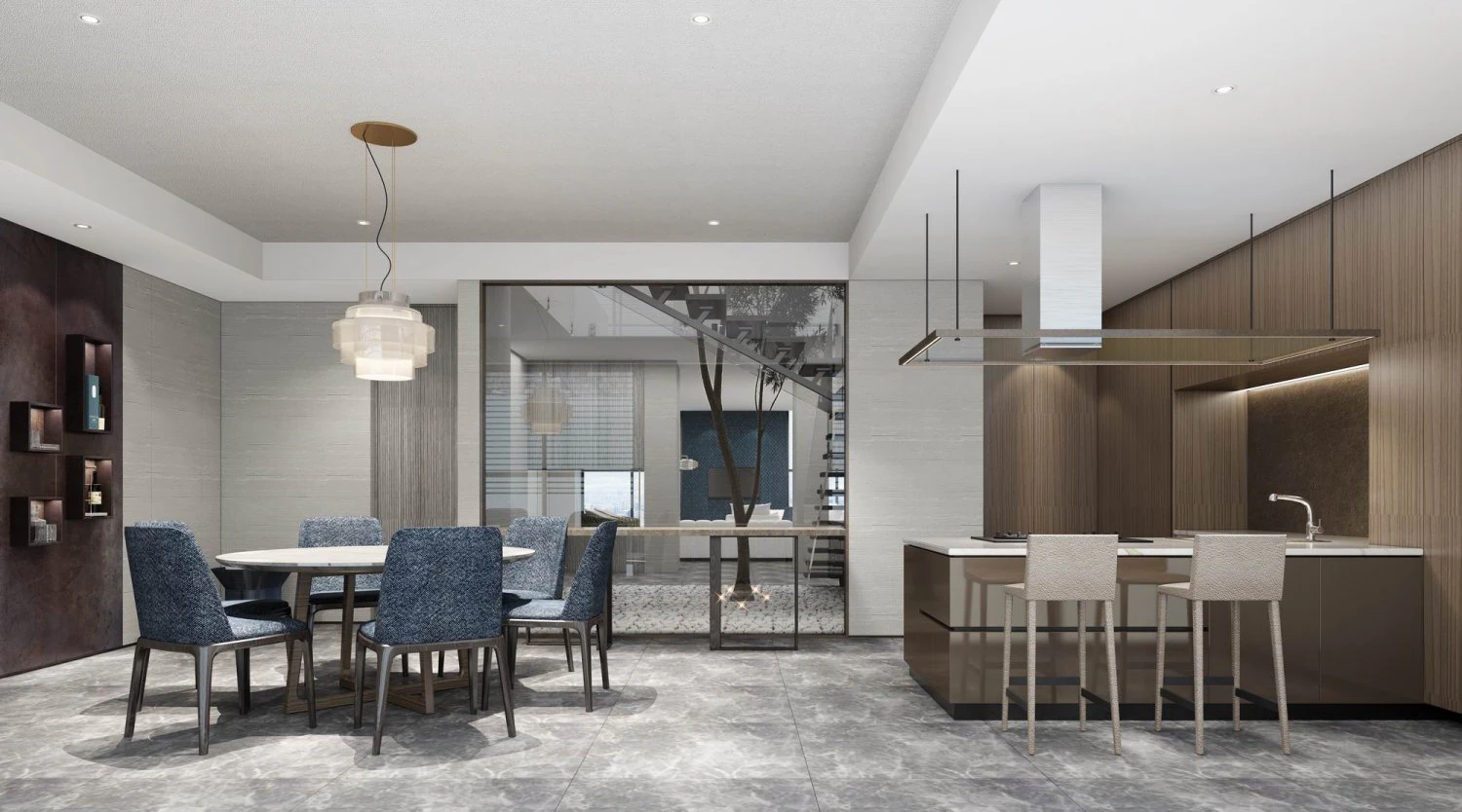 modern restaurant 3D Model .c4d .max .obj .3ds .fbx .stl .blend 