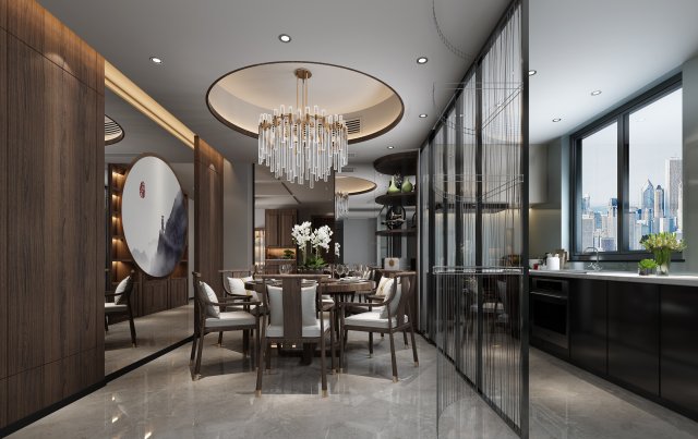 modern restaurant 3D Model .c4d .max .obj .3ds .fbx .stl .blend 