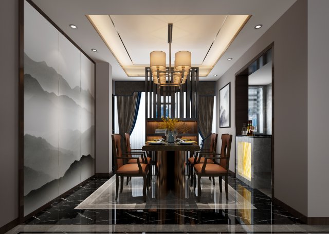 modern restaurant 3D Model .c4d .max .obj .3ds .fbx .stl .blend 