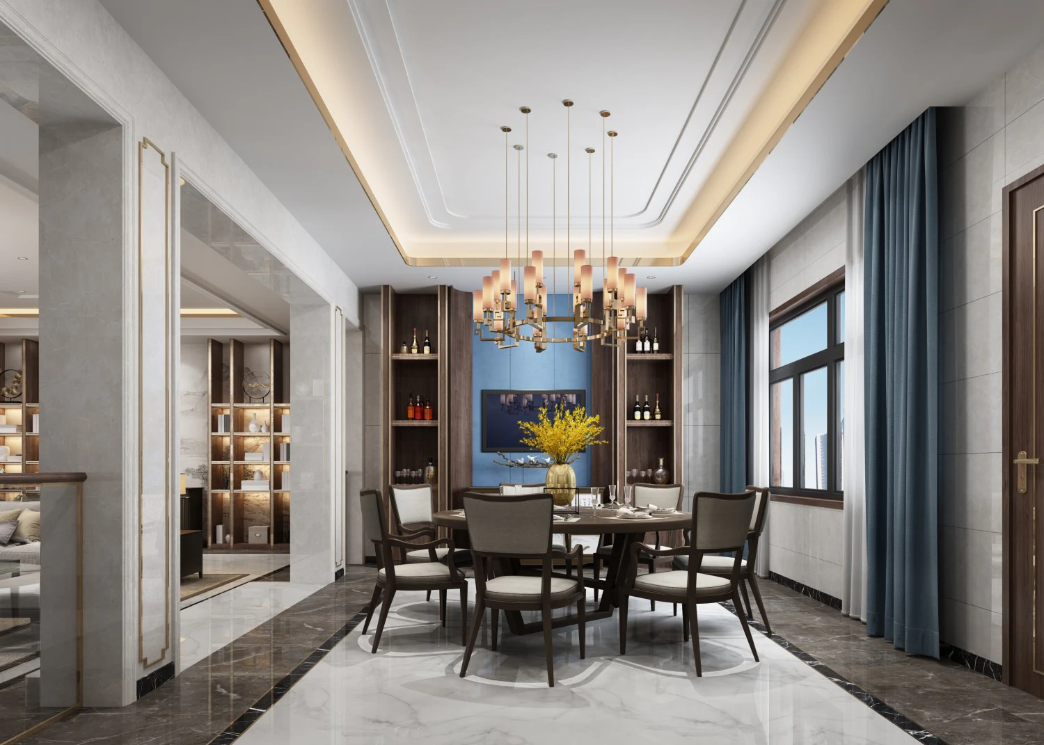 modern restaurant 3D Model .c4d .max .obj .3ds .fbx .stl .blend
