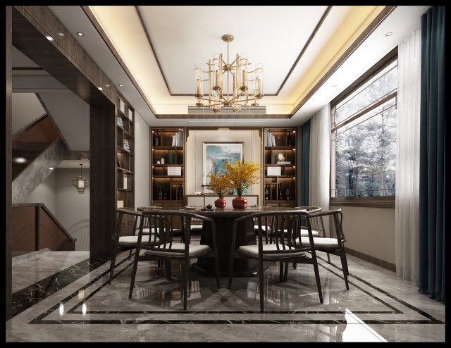 modern restaurant 3Dモデル .c4d .max .obj .3ds .fbx .stl .blend 