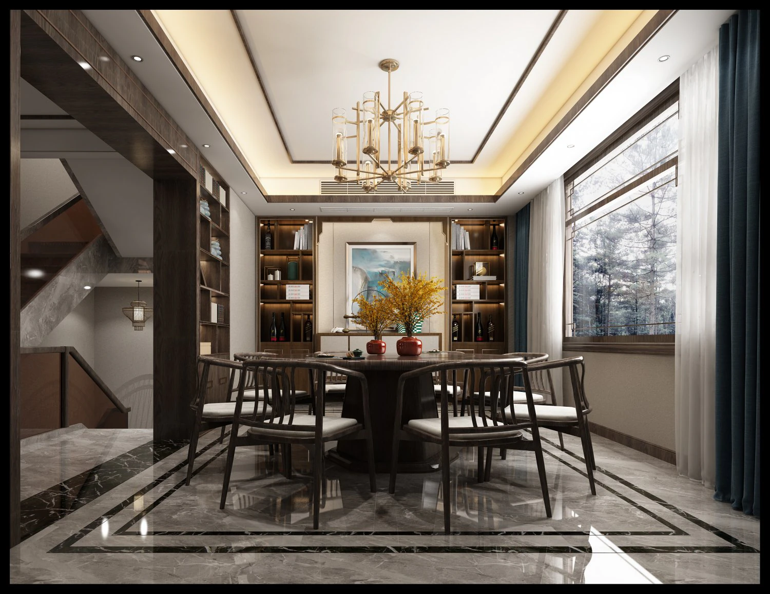 modern restaurant 3D Model .c4d .max .obj .3ds .fbx .stl .blend