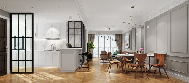 modern restaurant 3D Model .c4d .max .obj .3ds .fbx .stl .blend 