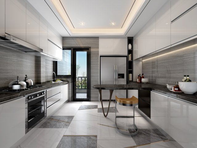 modern restaurant 3D-Modell .c4d .max .obj .3ds .fbx .stl .blend 