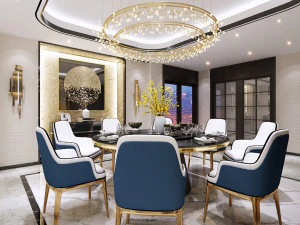 luxurious living room 3D Model