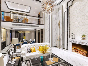 luxurious living room 3D Model