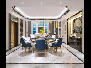 luxurious living room 3D Model