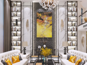 luxurious living room Modèle 3D