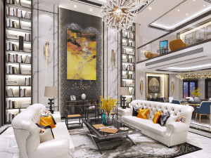 luxurious living room Modèle 3D