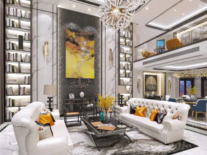 luxurious living room 3D Model