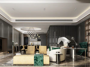 luxe woonkamer 3D Model