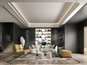 luxurious living room 3Dモデル