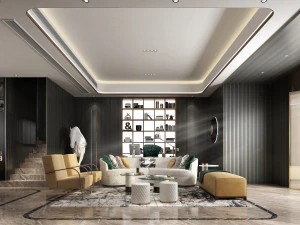 luxurious living room 3D Model