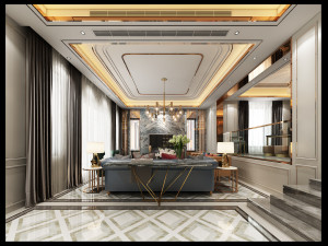luxurious living room Modello 3D