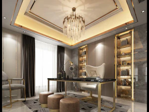 luxurious living room 3D Model