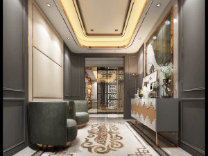luxurious living room 3D Model