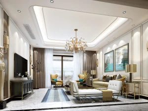 l&uuml;ks oturma odası 3D Model