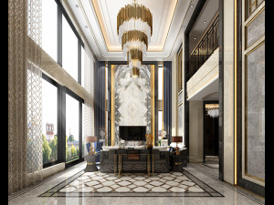 luxurious living room Model 3D
