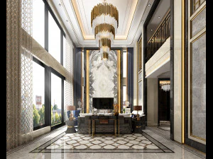 luxurious living room 3D Model