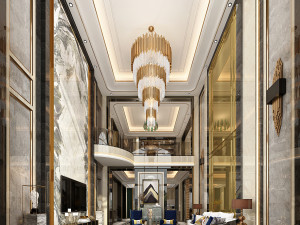 luxurious living room 3D 모델