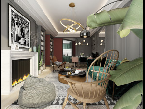 luxurious living room 3Dモデル