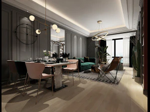 luxurious living room 3D Model