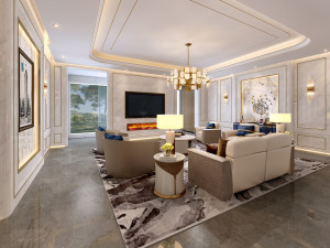luxurious living room Modelo 3D