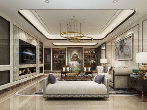 luxurious living room 3D Model