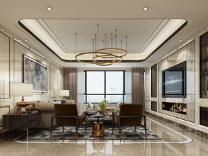 luxurious living room 3D Model