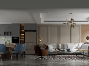 luxurious living room 3D 모델