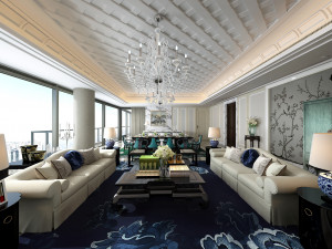 luxurious living room Modèle 3D