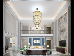 luxurious living room 3D Model