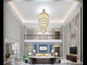 luxurious living room 3D Model