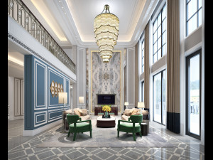 luxurious living room 3D Model