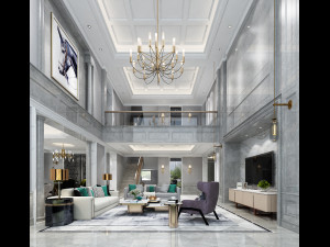 luxurious living room 3D Model