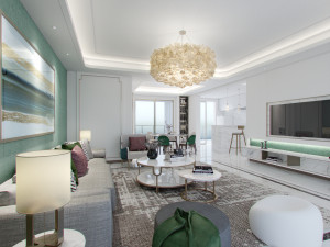 luxurious living room Modelo 3D