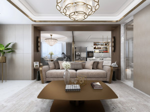 luxurious living room 3D Model