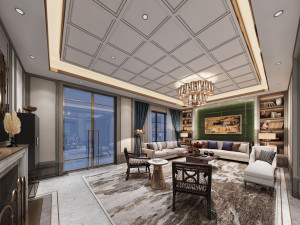 luxurious living room 3D Model