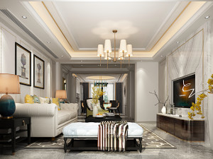 luxurious living room 3D Model