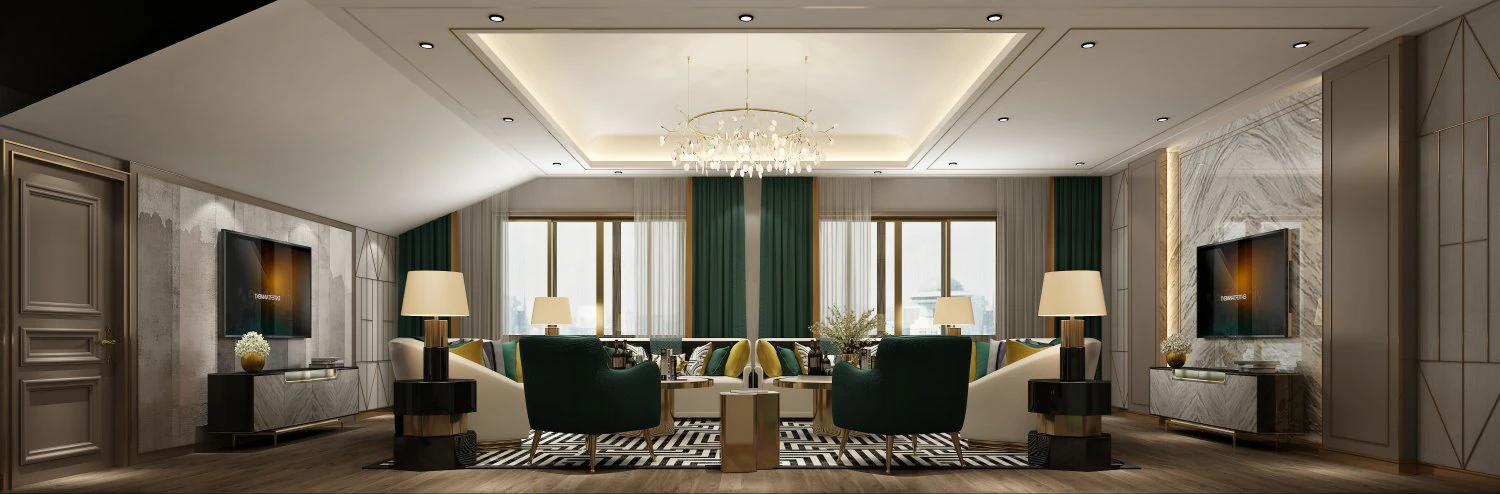 luxurious living room 3D Model .c4d .max .obj .3ds .fbx .stl .blend